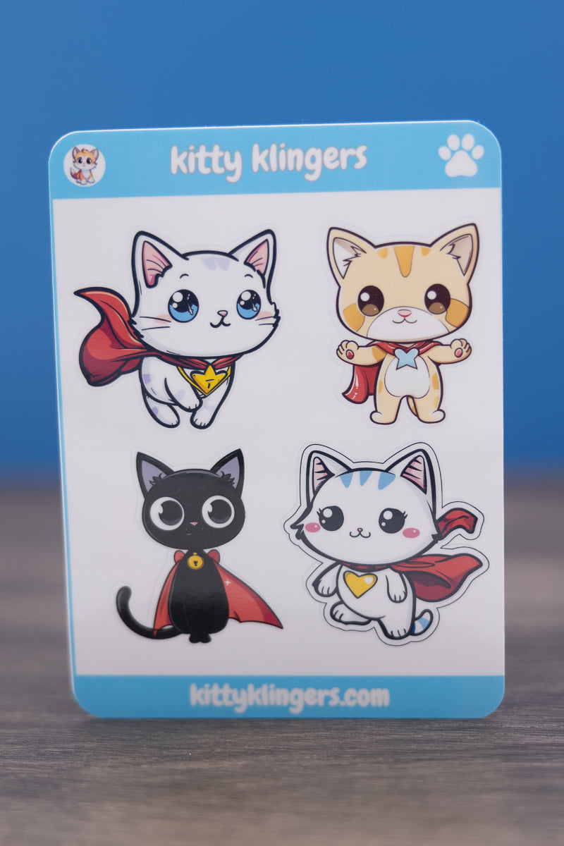 🐱💥 Super Hero Kitty Vinyl Sticker: Unleash the Paw-some Power! 💥🐱
